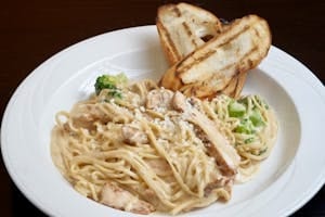 Alfredo Pasta with Broccoli & Chicken.